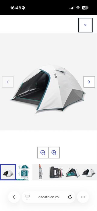 Cort Camping MH100 Fresh & Black 3 Persoane