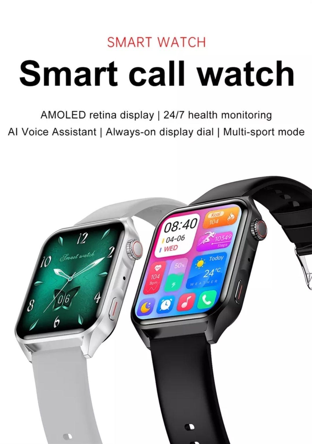 Smartwach Sacosding, NFE Bluetooth,  Amoled for Xiaomi