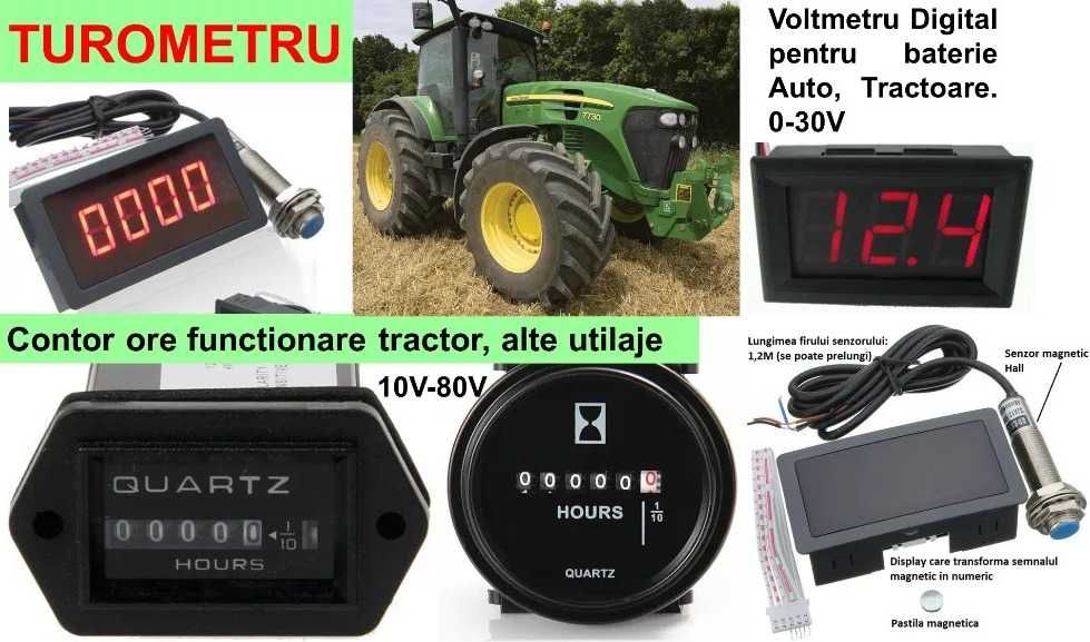 Turometru+magnet masoara turatia combine, tractoare semanatoare Nou