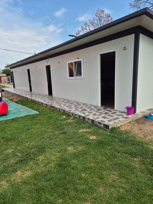 Casa, garaje auto si containere modulare tip birou, dimensiuni in func