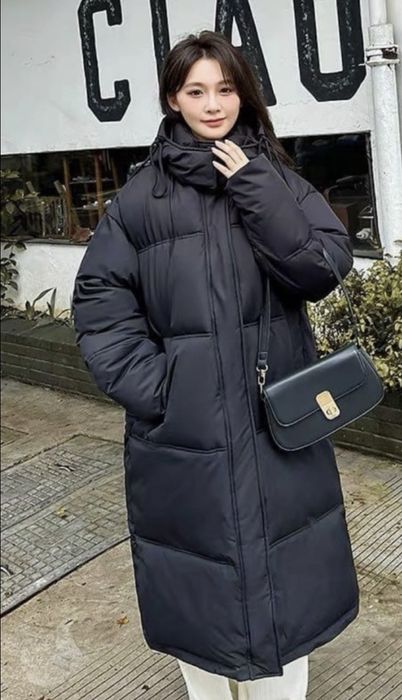 Черный пуховик на зиму. Торг