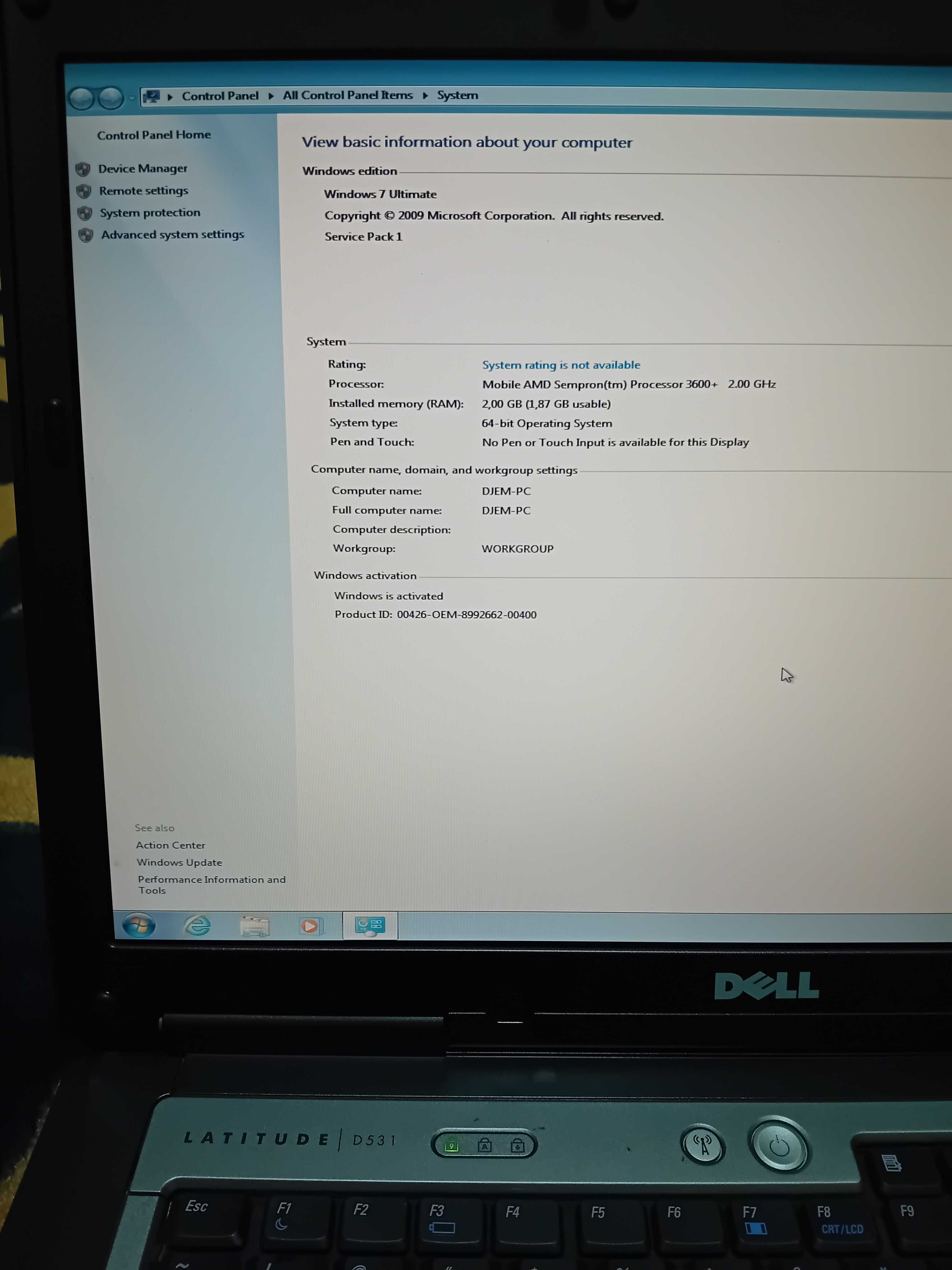 Dell Latitude D531