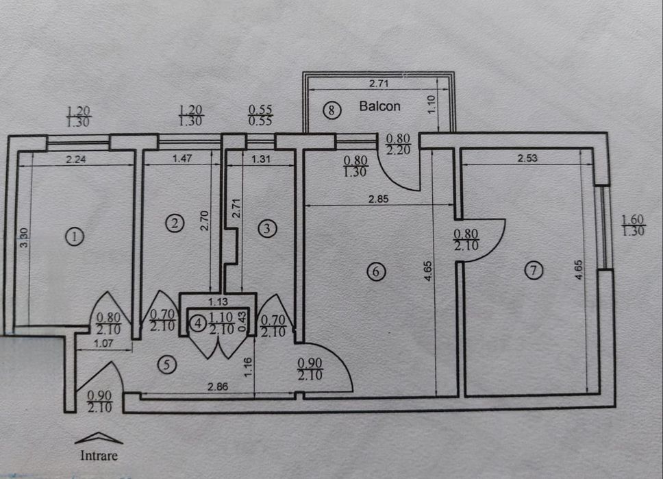 De vanzare apartament 3 camere, etaj 3/4, Alexandru cel Bun