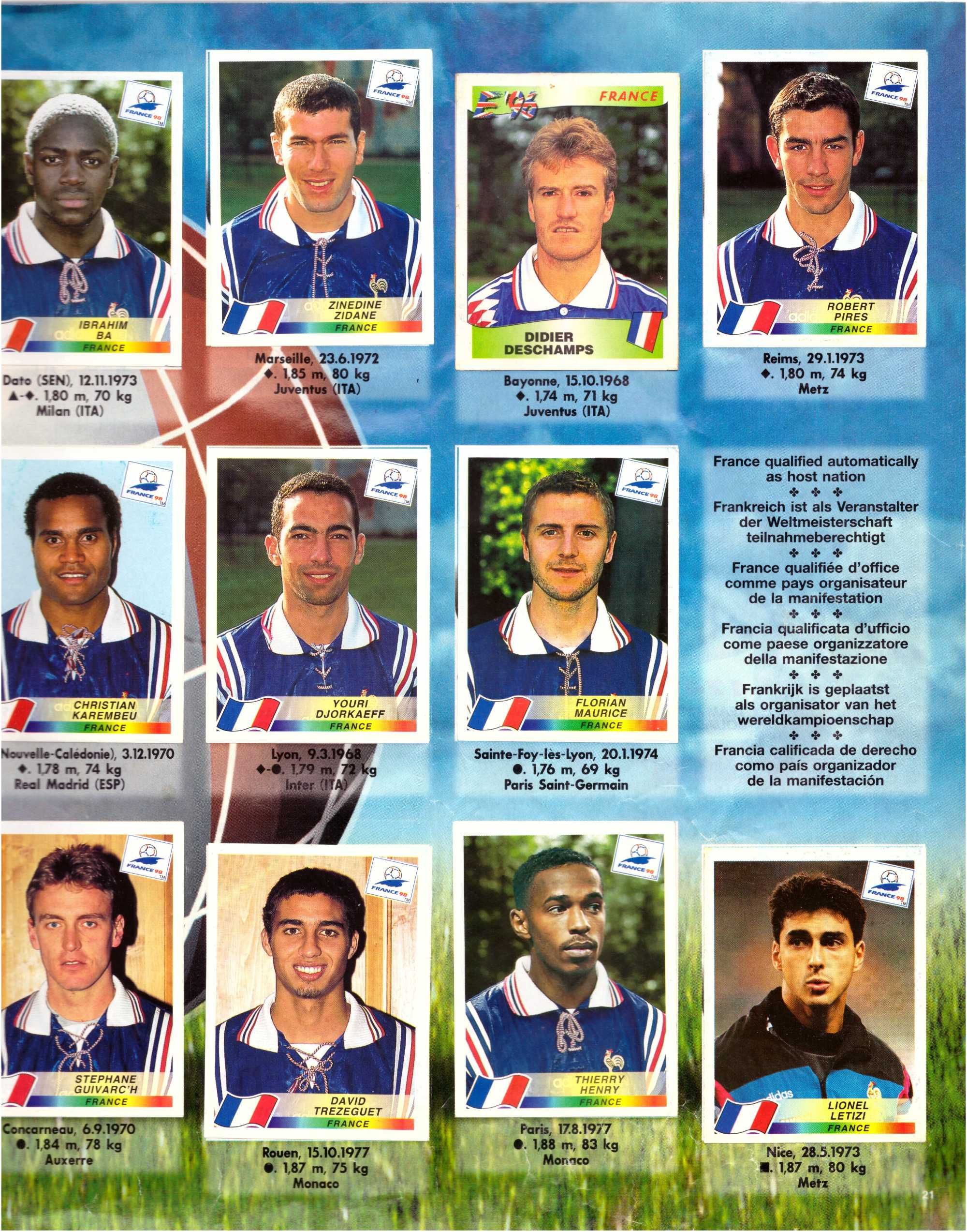 Албум с Футболисти FIFA World Cup France 98 Panini Световно Първ. 1998