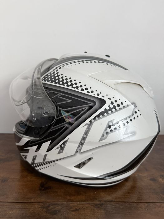 Casca moto HJC marimea L + pinlock culoare alb negru
