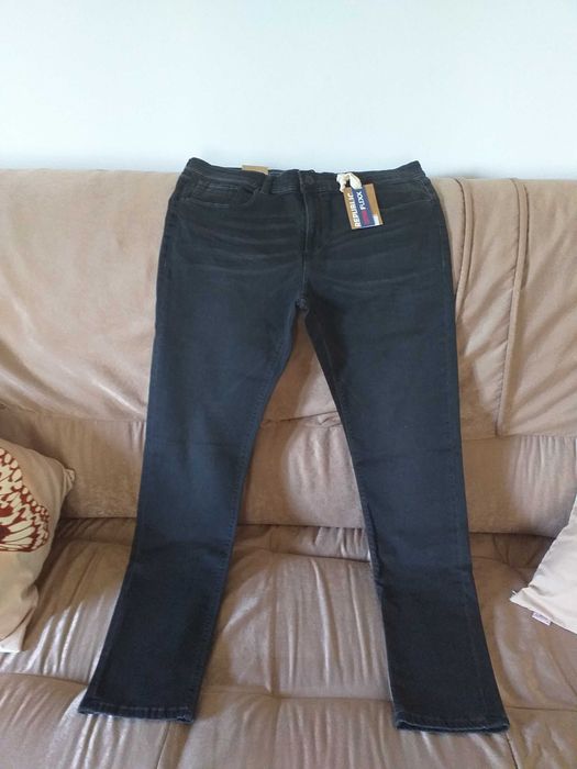 Blugi barbati noi cu eticheta gri inchis, 36,Denim