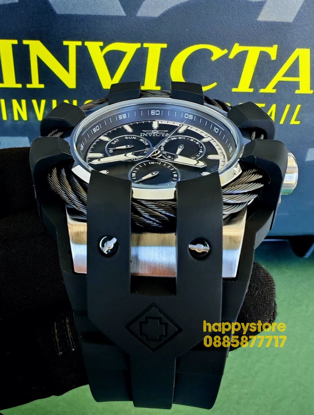 INVICTA Bolt Shock Black 54 mm, Инвикта нов ръчен часовник