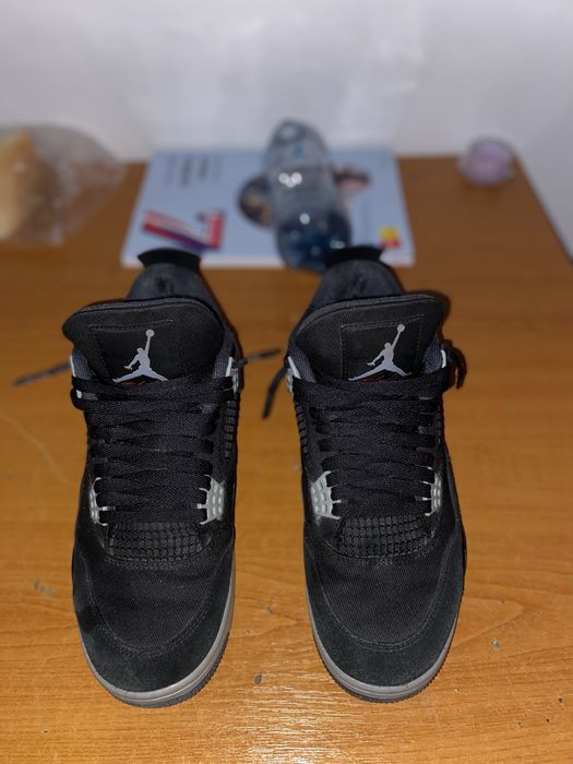 Jordan 4 black canvas retro