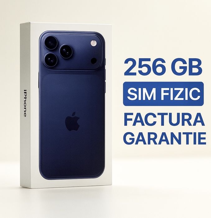 iPhone 17 Pro Max 256GB Deep Blue - Nou Sigilat Neverlocked