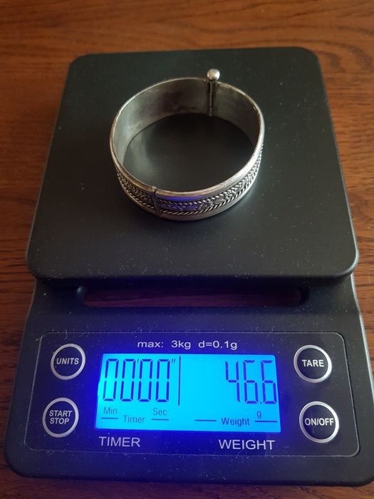 Bratara superba argint masiv vintage,model floral,deosebita