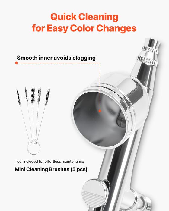 Kit Airbrush Profesional,1/6 CP,3 Duze,Pictura,Nail Art