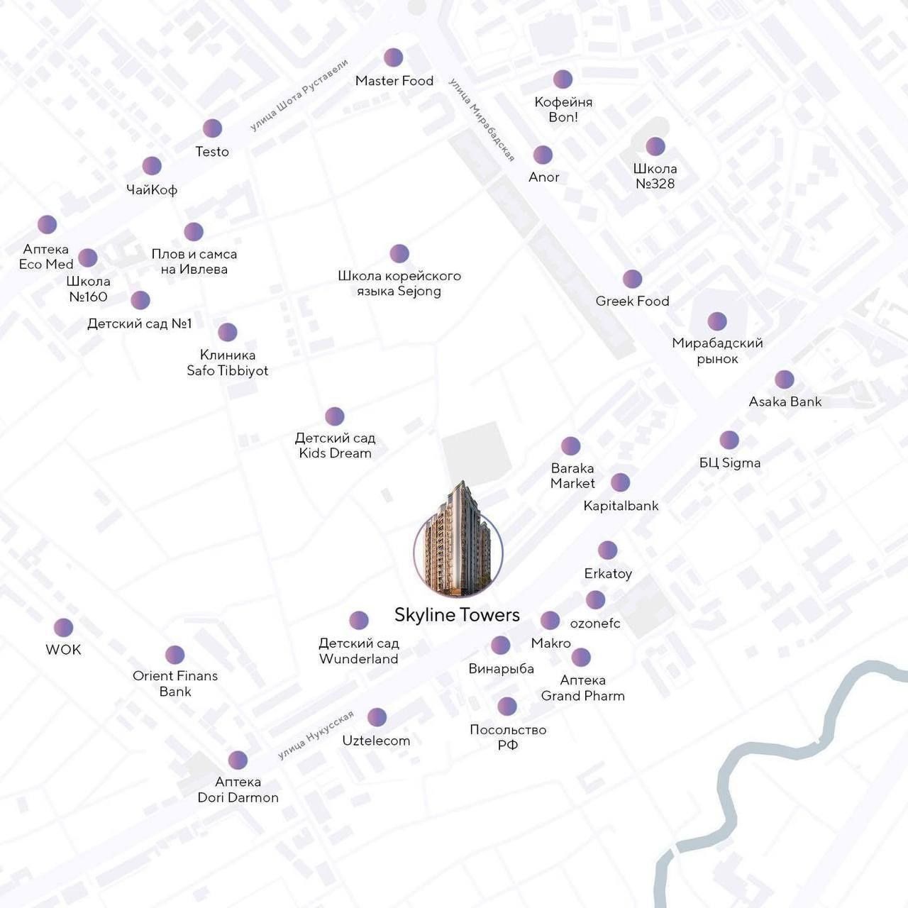 Продаётся 3/5/14 68,16м2 в ЖК Skyline Towers, ор-р: ул. Катта мирабад
