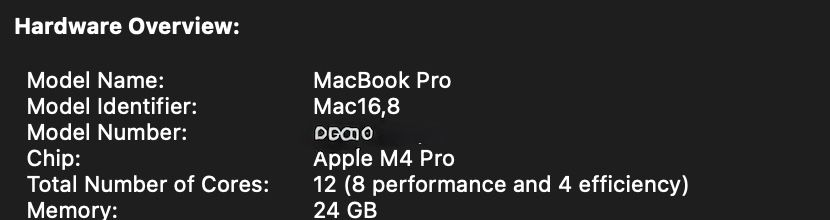 MacBook Pro 14" Space Black M4 Pro (2024)
