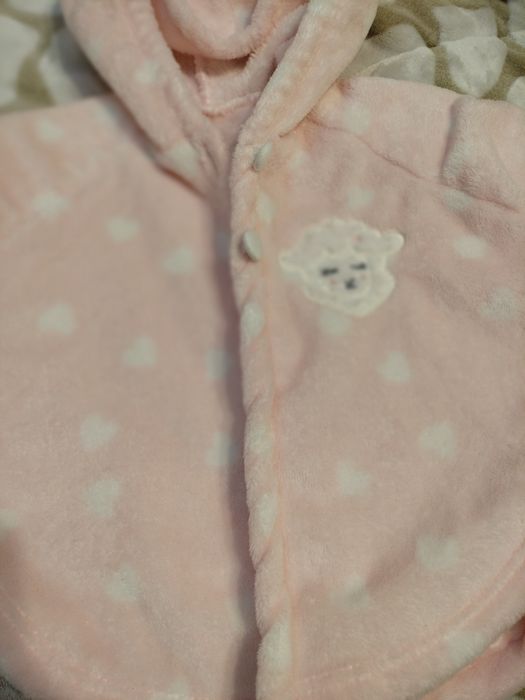 Blazer roz fetițe pufos 12-18 luni