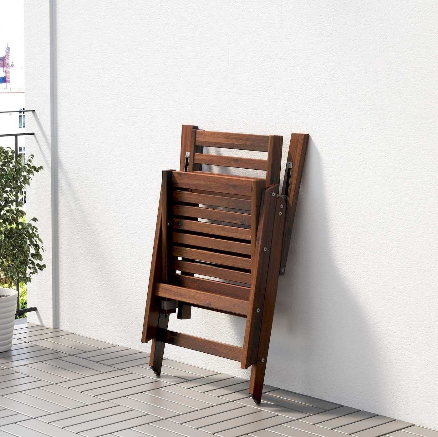 Scaun din lemn masiv, pentru terasa sau exterior, reglabil
