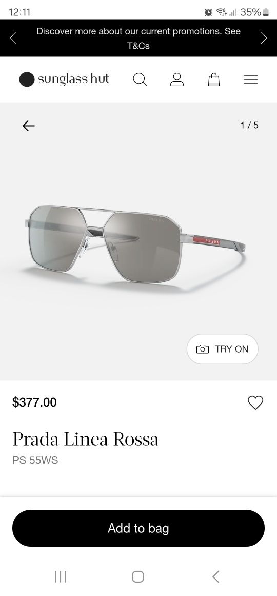 Ochelari soare barbati Prada originali