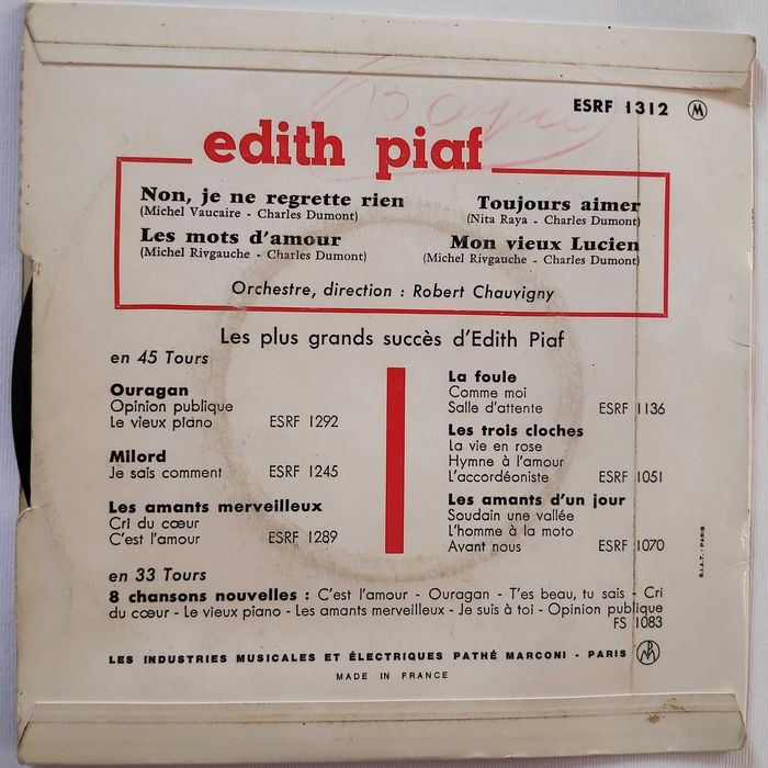 Edith Piaf - The Very Best Of - Едит Пиаф Chanson френски шансон плоча