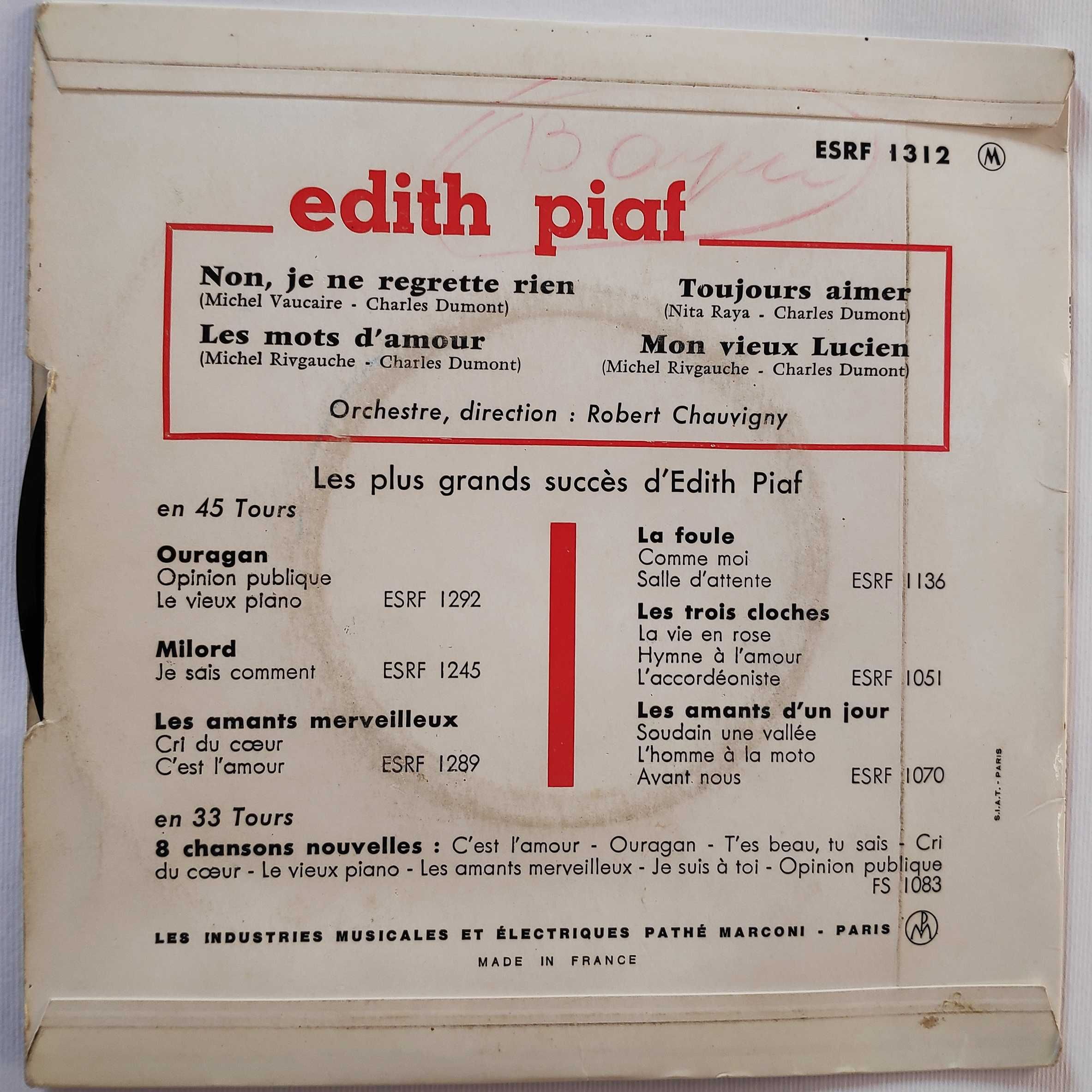 Edith Piaf - The Very Best Of - Едит Пиаф Chanson френски шансон плоча
