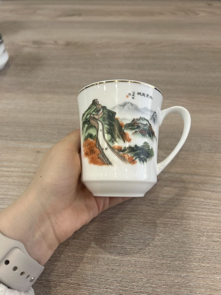 Порцеланови чаши за чай с капак