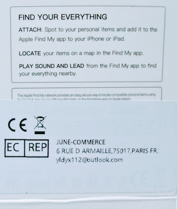 3 bucăți, culoare alba, Smart tag pentru iPhone, Apple, iOS, gps