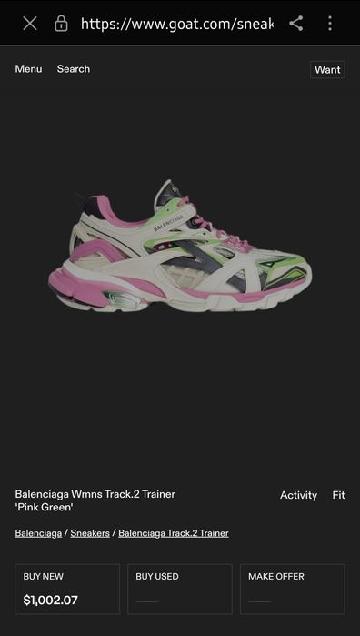 Balenciaga Дамски маратонки 
TRACK.2 OPEN SNEAKER
TISSU HOLA-MP P327 F