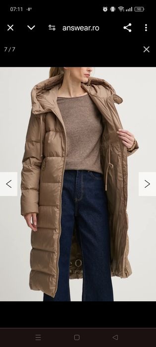 Marc O'Polo geaca de puf
femei, culoarea bej, de iarna,