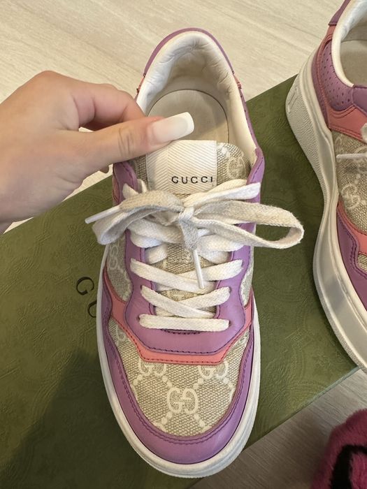 Adidasi Gucci Leather Trainers