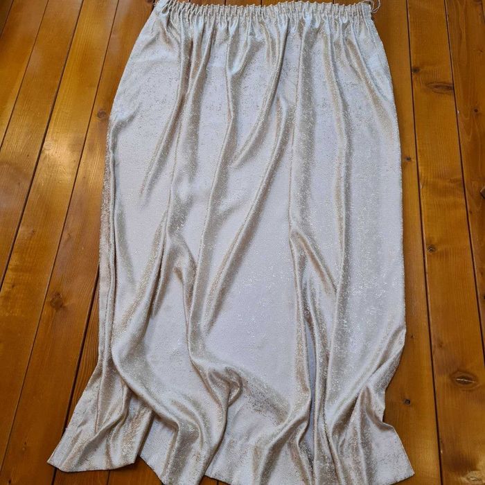 Draperii bej noi, semi-opace, inaltime 165 cm, 6 buc.