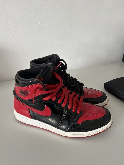 Vand Air Jordan 1 high patent bred