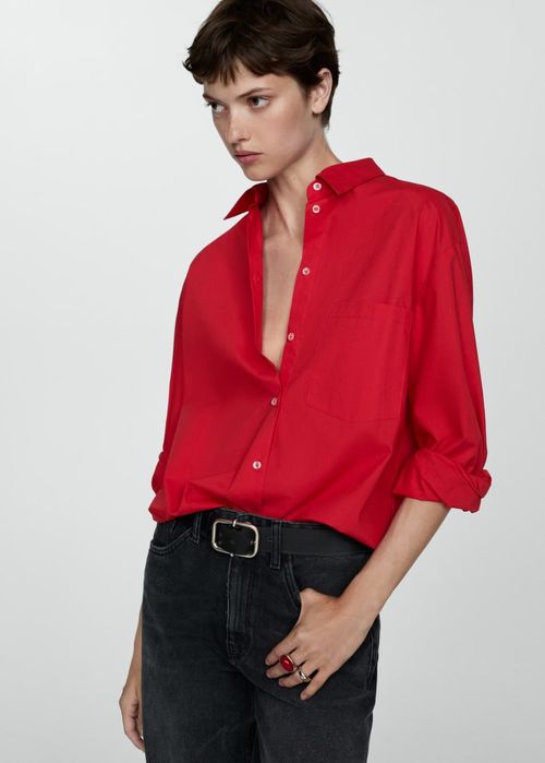 oversize рубашка  MANGO