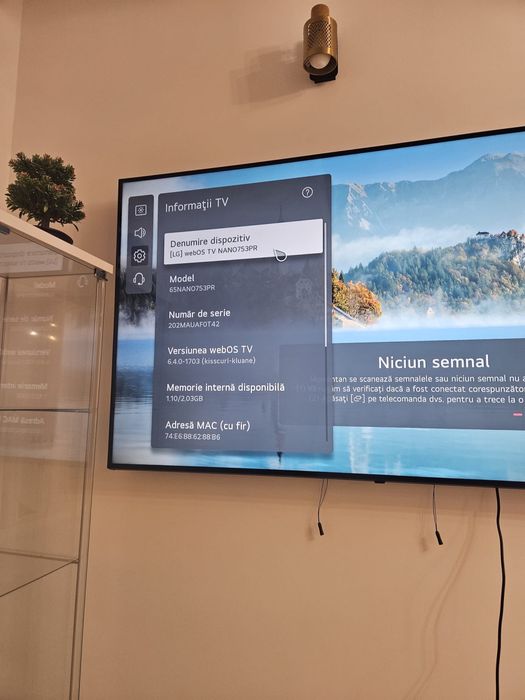Televizor LG smart 4k ultra hd led clasa G 164cm