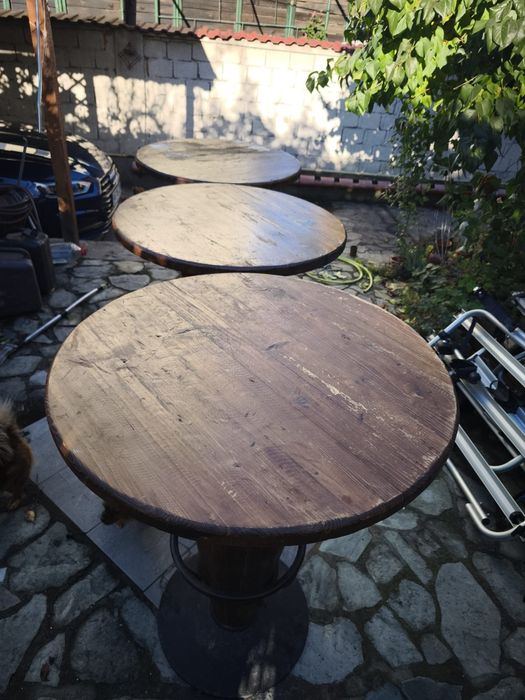 Vand masa 3 mese de bar terasa foisor din lemn tratat fiert masiv