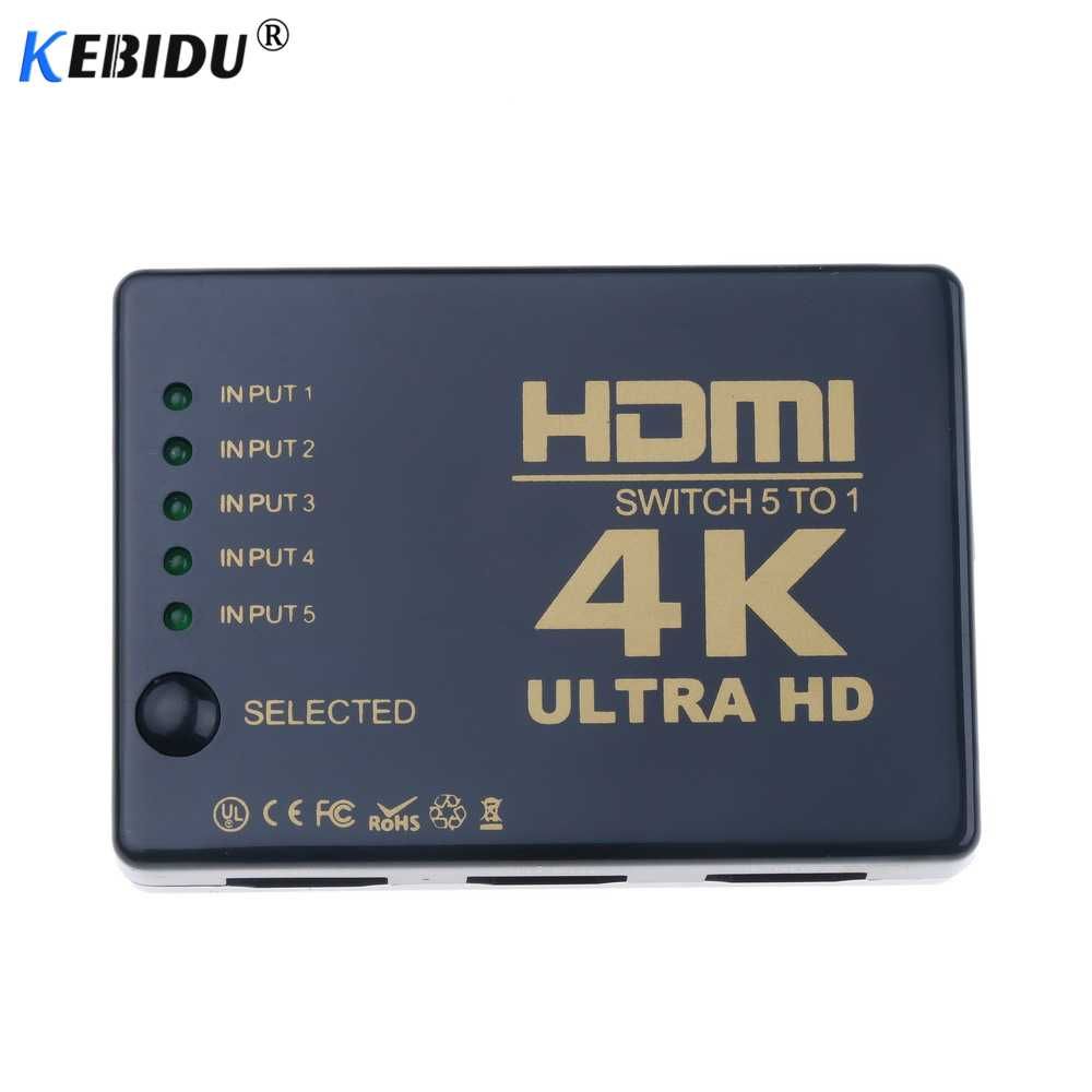 HDMI 5x1 Splitter 4K Ultra HD 2160P + пульт