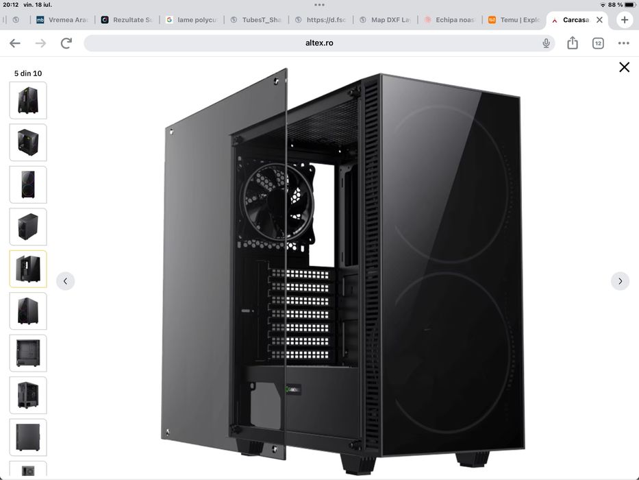Carcasă Gamemax + sursă Aqiris 750w+răcire Aqiris 240 Aio