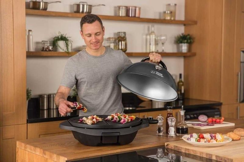 ПРОМО 2г Гаранция Нова Мощна Скара Барбекю Грил George Foreman 2400W