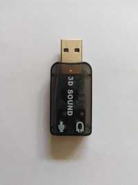 Внешняя USB Звуковая карта 3D Sound , (внешнее подключение usb2.0/3.0)