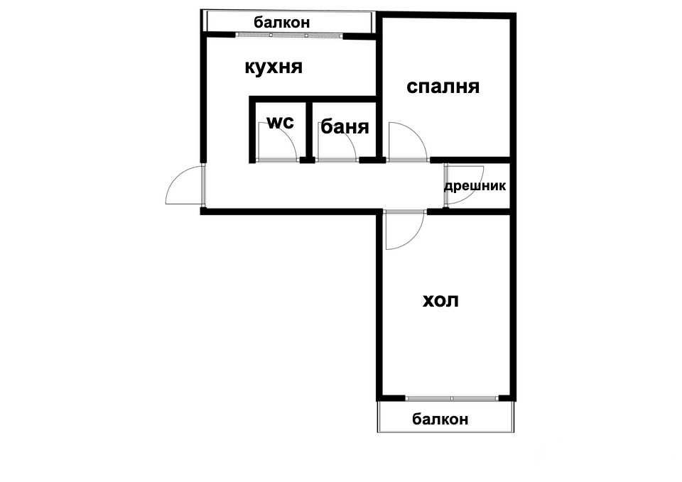 Продава двустаен непреходен с 3 помещения в кв. Хаджи Димитър