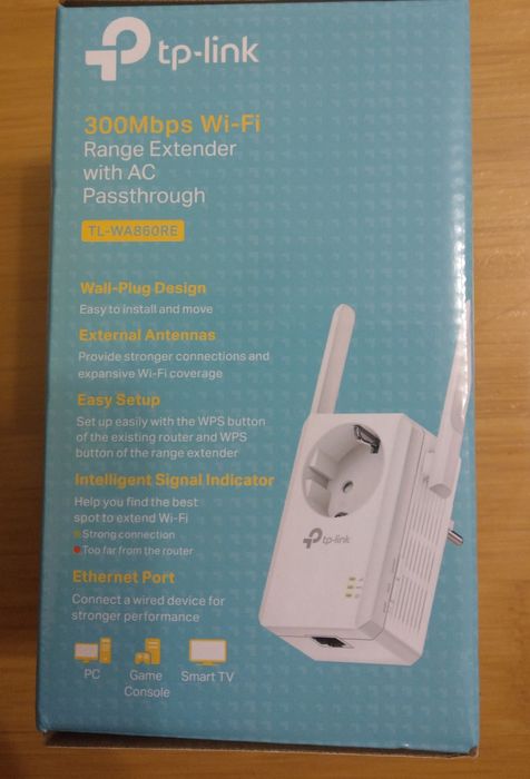 Range Extender TP-LINK Wi-Fi 300Mbps cu AC Passthrough