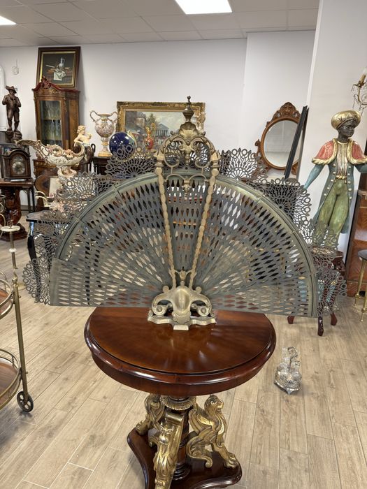 Paravan de semineu din bronz masiv