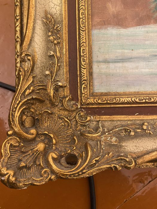 Tablou vechi cu rama baroc