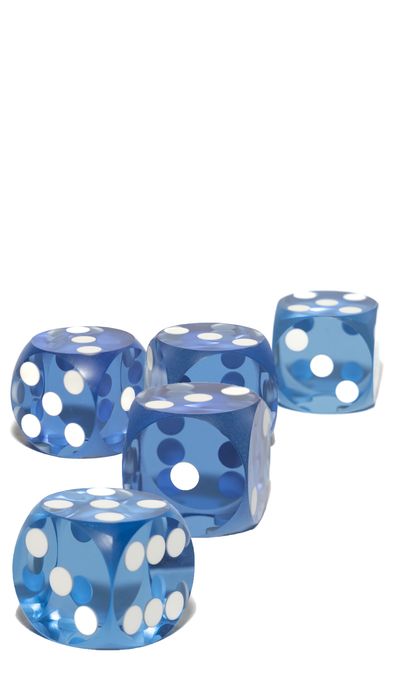 Zaruri de 16 mm albastru deschis de precizie | zaruri barbut precizie