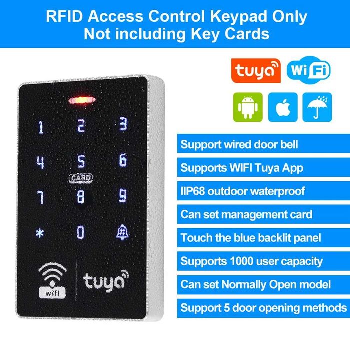 Modul de control usa acces tastatura 5YOA Wifi Tuya RFID 125 Khz