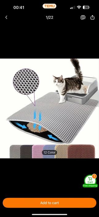 Set LITIERA complet inchisa pentru pisici, odorizant, covor, lopata