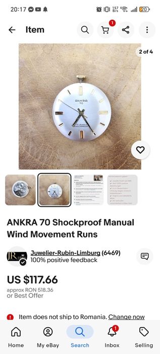 Ceas mecanic Ankra 70 17 Jewels Shockproof