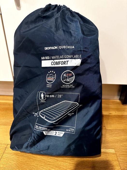 QUECHUA надуваем дюшек AIR COMFORT, Ш:70 CM, 1-местен