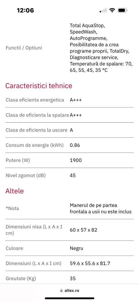 Masina spalat vase Gorenje