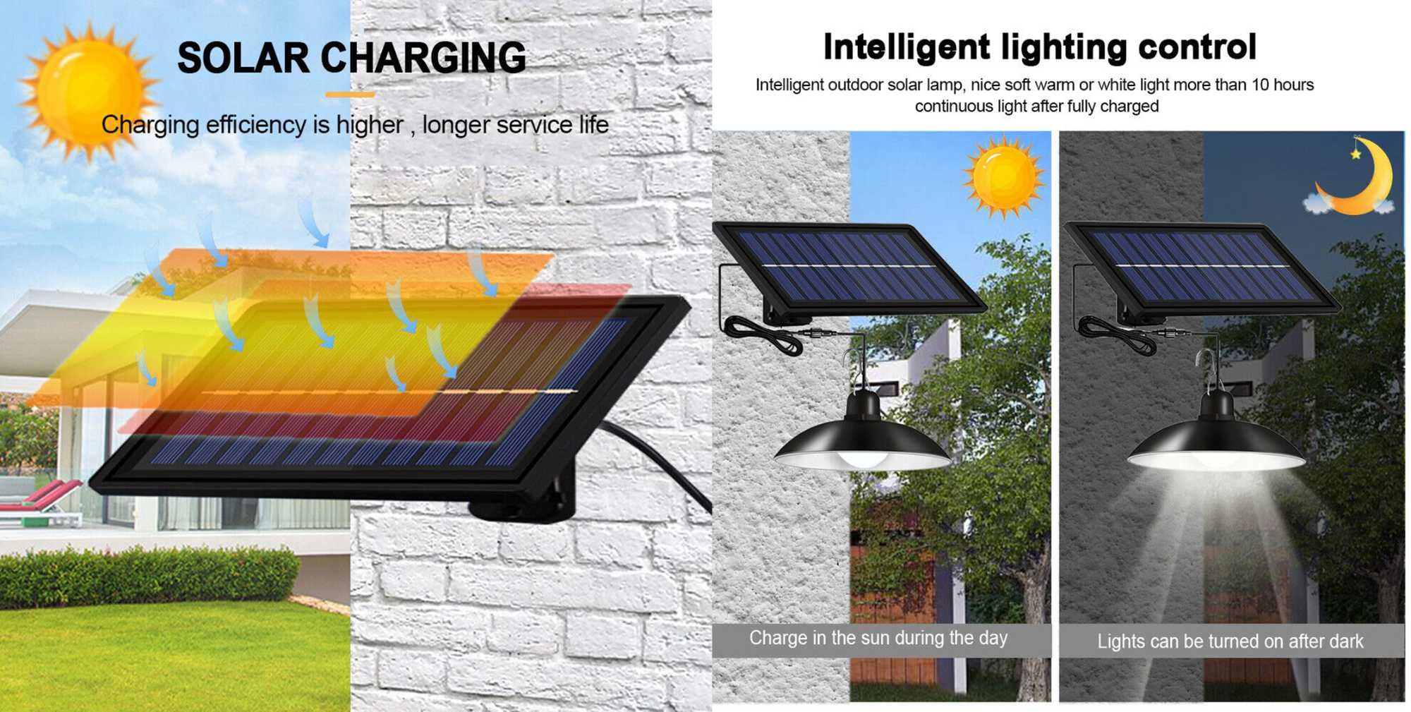 Lampa solara tip felinar cu fir de 3m =telecomanda. Nou ambalata!
