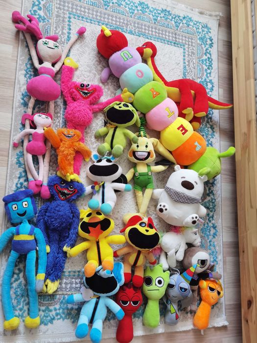 Мягкие игрушки  20 шт всё за 15 000 тенге