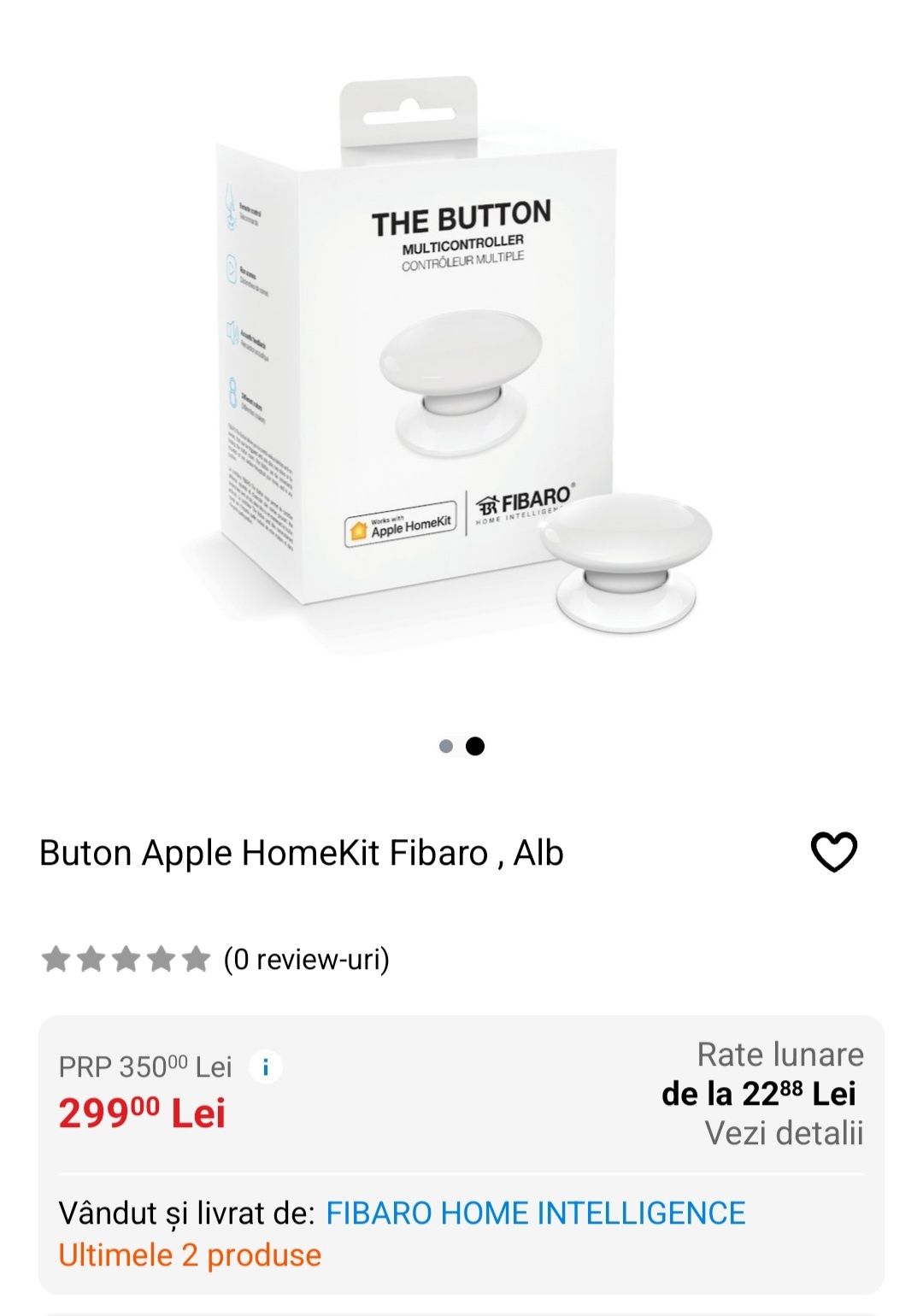 Buton Smart Home Fibaro - Nou !