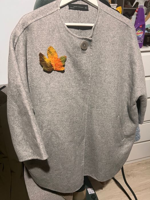 Set Zara jachetă oversize și pantaloni largi merg m ( talie 38)